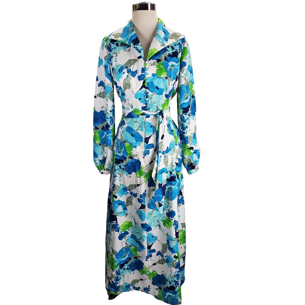 Vintage Prairie Cottagecore Maxi Dress Handmade Originals by Edith Knight, M L